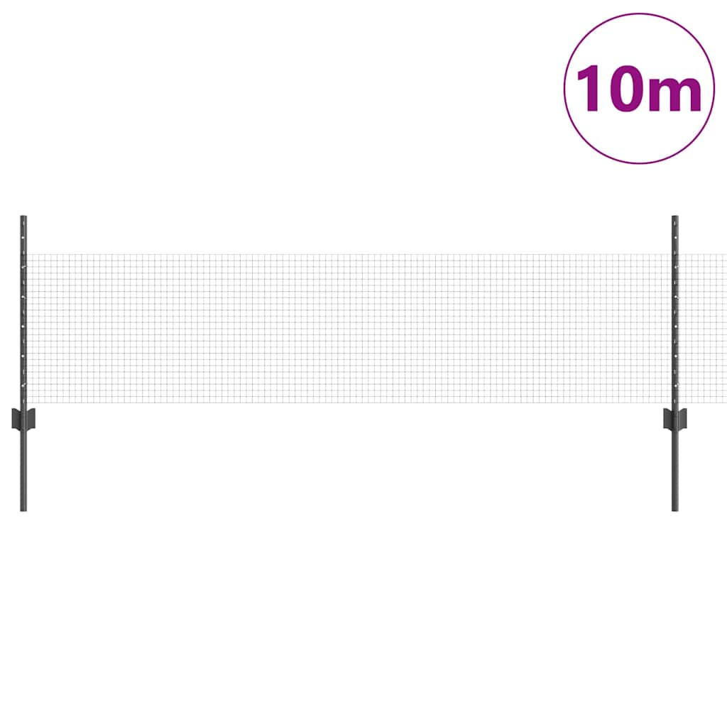 Zavarena žičana ograda s postom 10 x 0,5 m (Š x V)