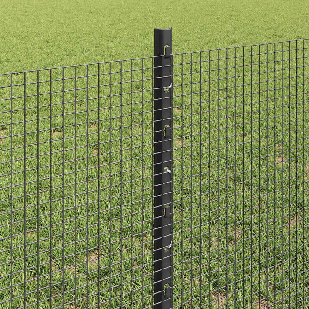 Zavarena žičana ograda s postom 10 x 0,6 m Siva Mreža