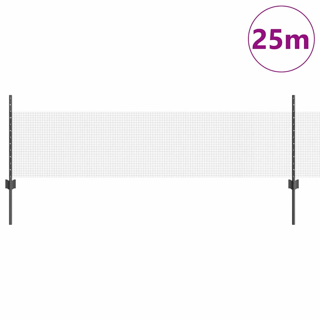 Zavarena žičana ograda s postom 25 x 0,5 m (Š x V)
