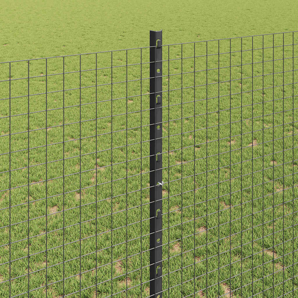 Zavarena žičana ograda s postom 25 x 1,4 m Siva Mreža