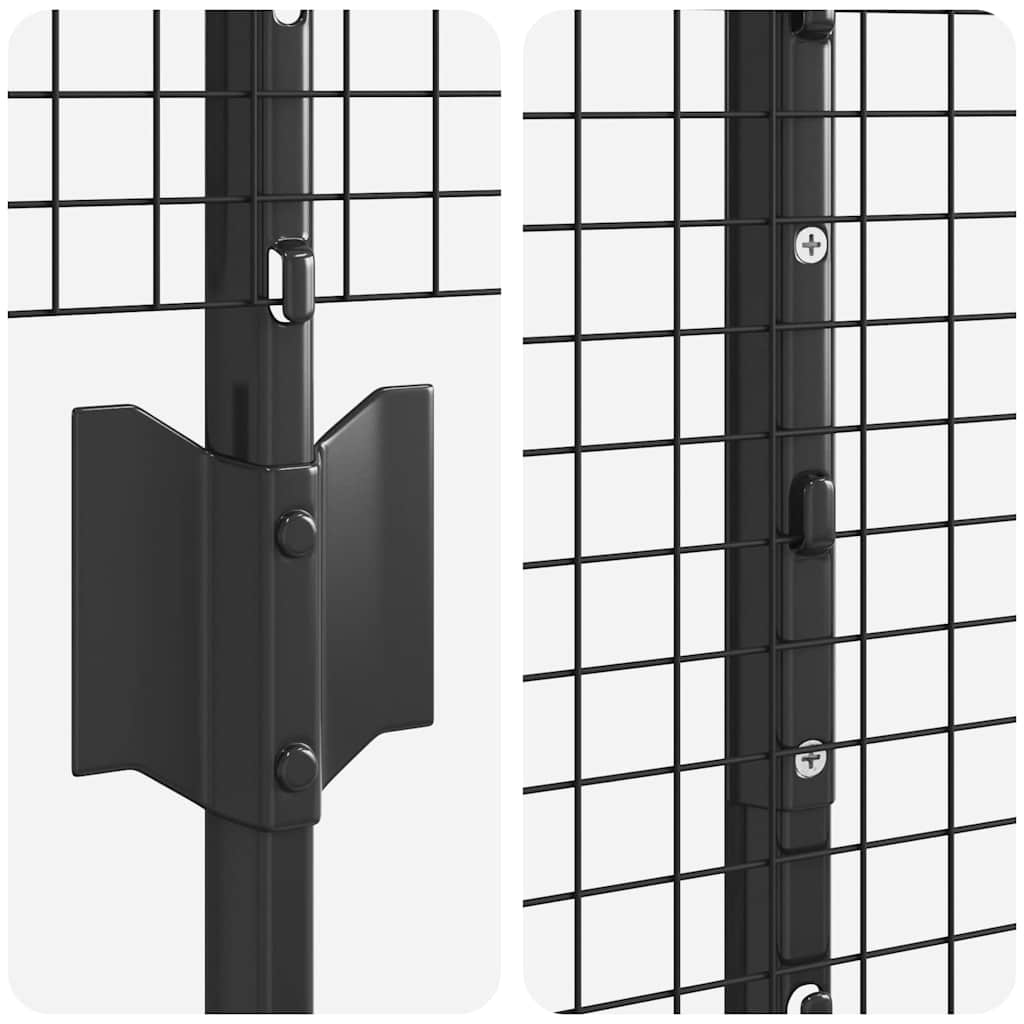 Zavarena žičana ograda s postom 25 x 1,5 m Siva Mreža