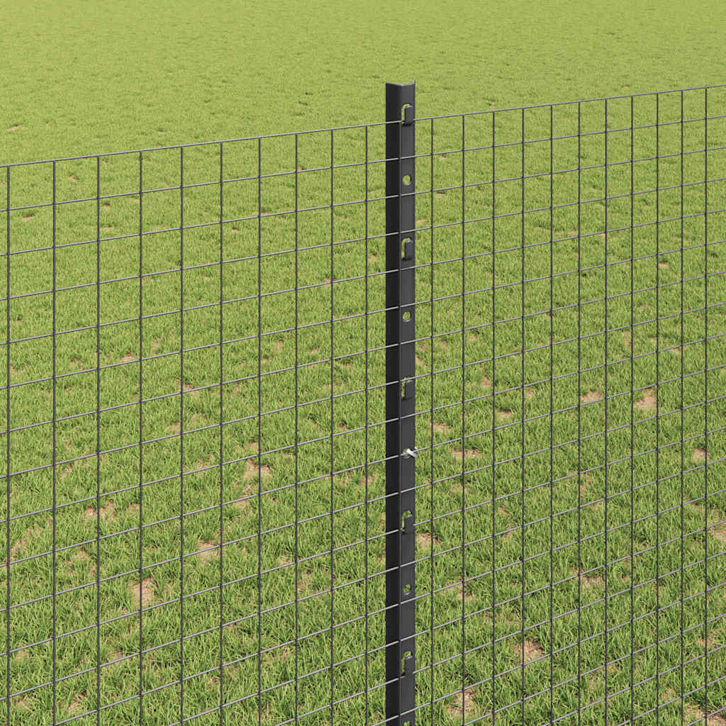 Zavarena žičana ograda s postom 25 x 1,5 m Siva Mreža