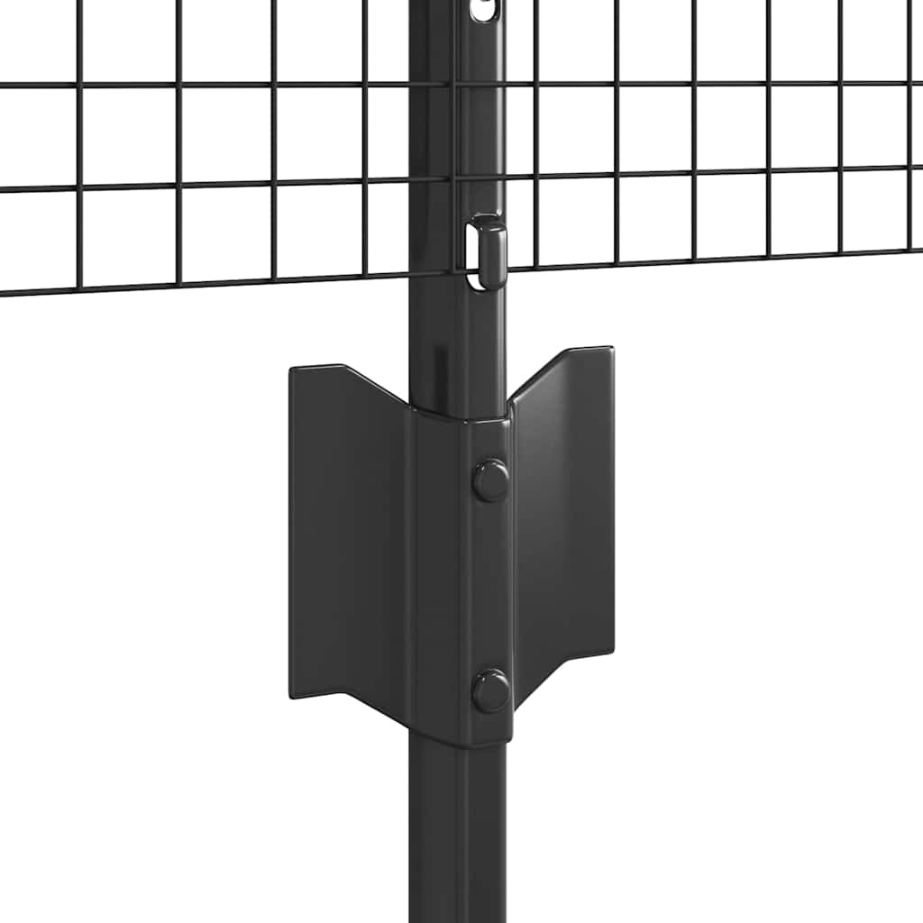 Zavarena žičana ograda s postom 50 x 0,6 m Siva Mreža