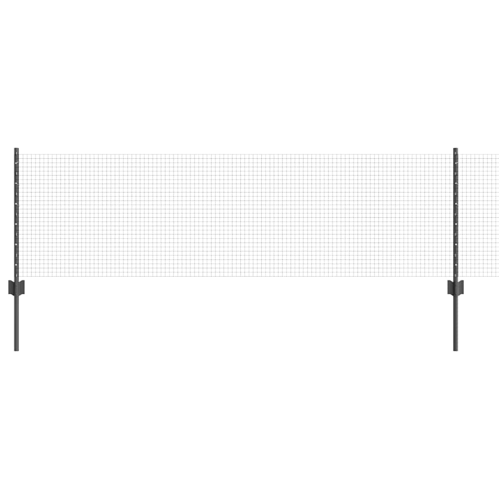 Zavarena žičana ograda s postom 50 x 0,6 m Siva Mreža