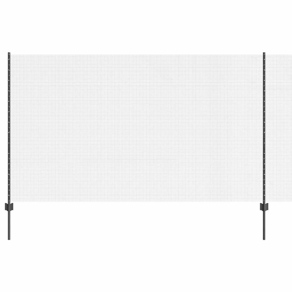 Zavarena žičana ograda s postom 50 x 1,4 m Siva Mreža