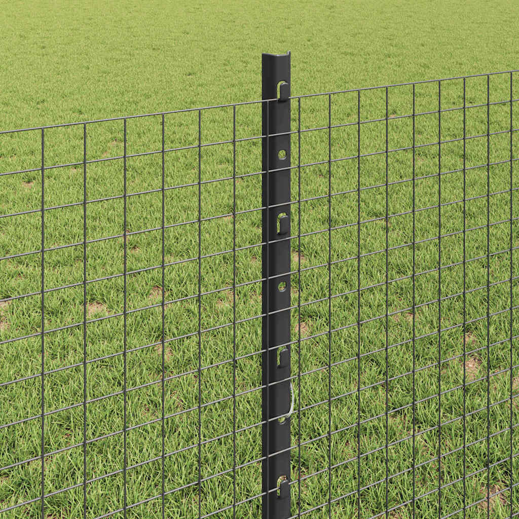 Zavarena žičana ograda s postom 100 x 0,8 m Siva Mreža