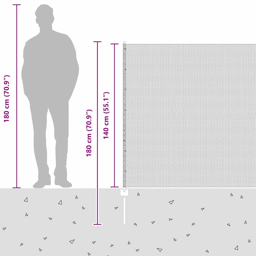 Zavarena žičana ograda 25 x 1,4 m (Š x V) Čelik premazan PVC-om