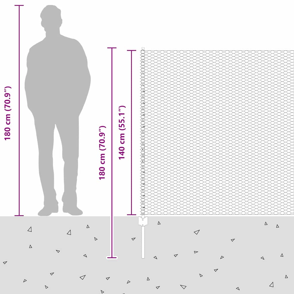 Zavarena žičana ograda 25 x 1,4 m (Š x V) Čelik premazan PVC-om
