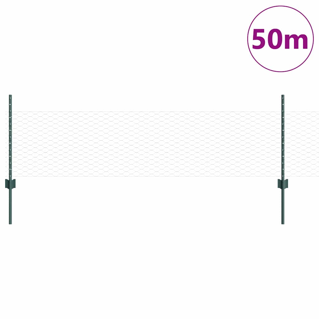 Zavarena žičana ograda 50 x 0,5 m (Š x V) Čelik premazan PVC-om