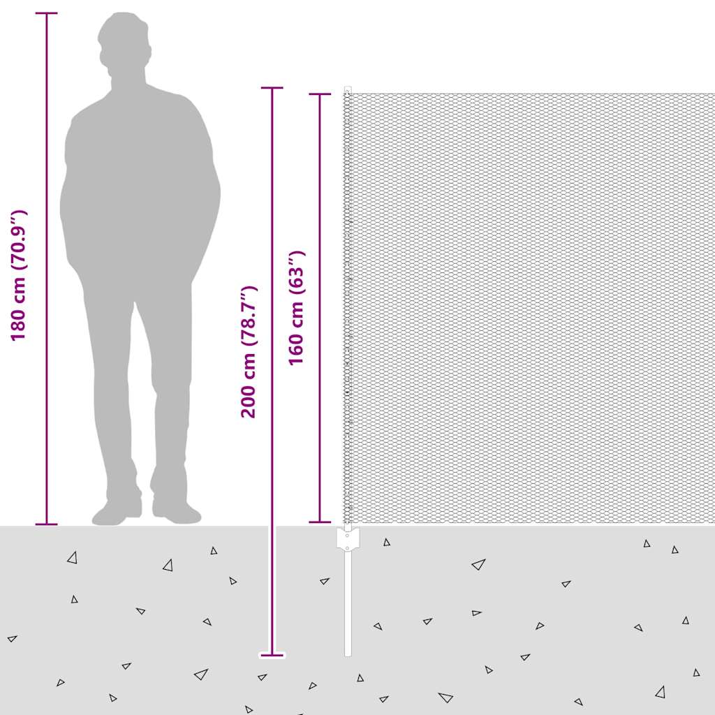 Zavarena žičana ograda 50 x 1,6 m (Š x V) Čelik premazan PVC-om