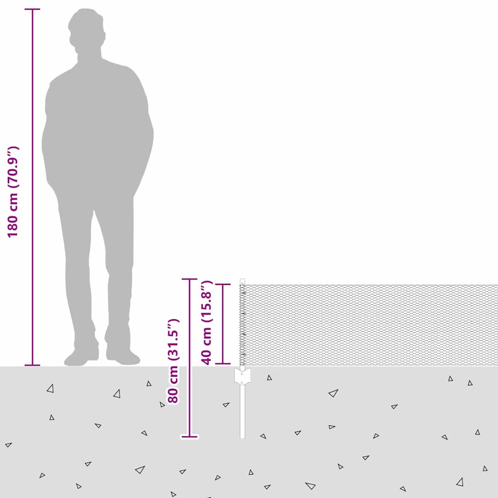 Zavarena žičana ograda 10 x 0,4 m (Š x V) Čelik premazan PVC-om