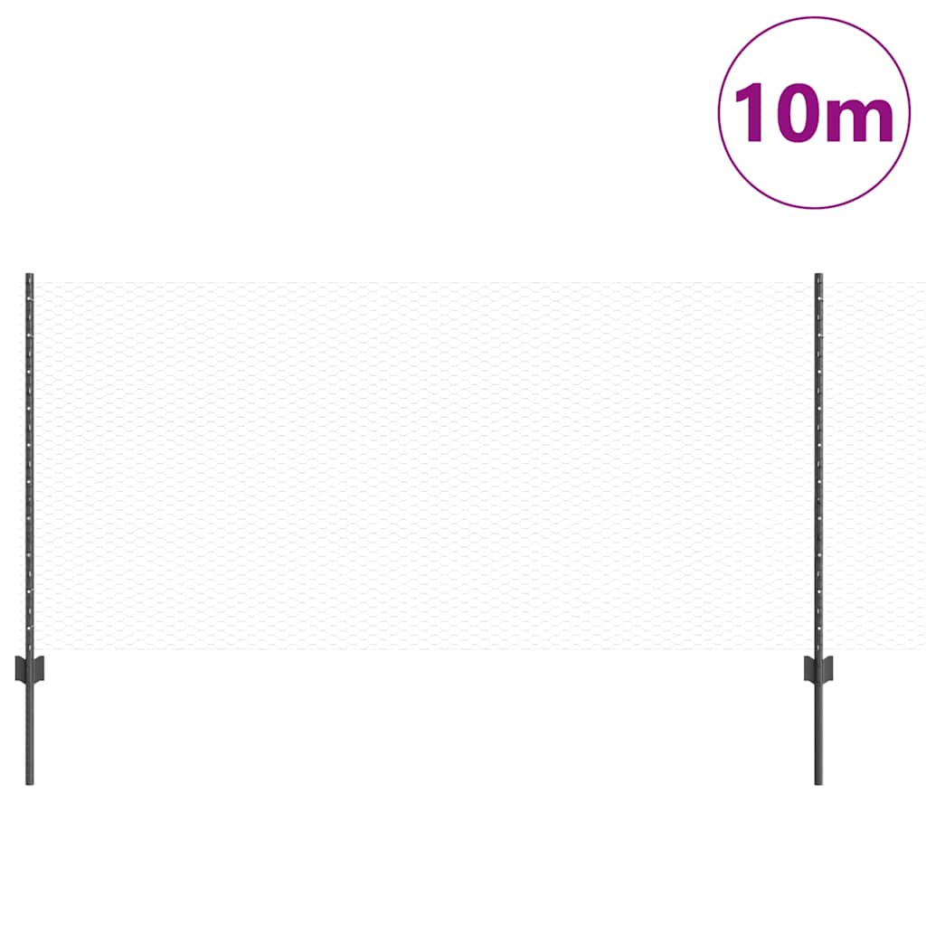 Zavarena žičana ograda 10 x 1 m (Š x V) Čelik premazan PVC-om
