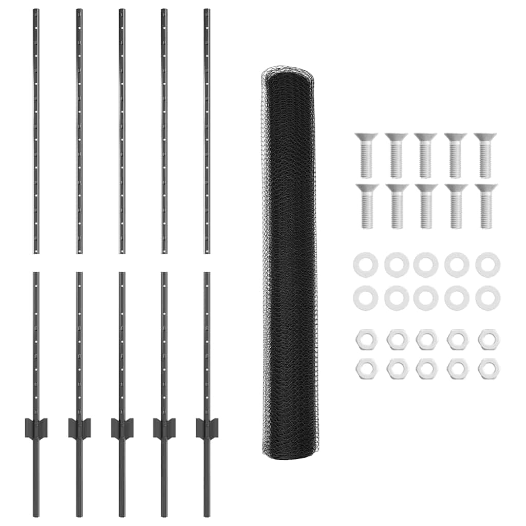 Zavarena žičana ograda 10 x 1,2 m (Š x V) Čelik premazan PVC-om