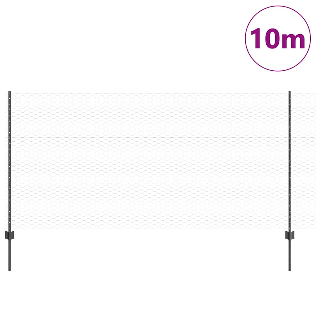 Zavarena žičana ograda 10 x 1,2 m (Š x V) Čelik premazan PVC-om