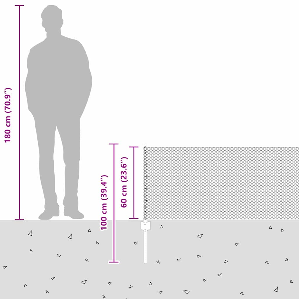 Zavarena žičana ograda 25 x 0,6 m (Š x V) Čelik premazan PVC-om
