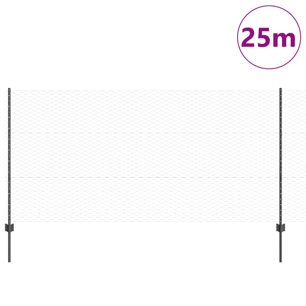 Zavarena žičana ograda 25 x 1,2 m (Š x V) Čelik premazan PVC-om
