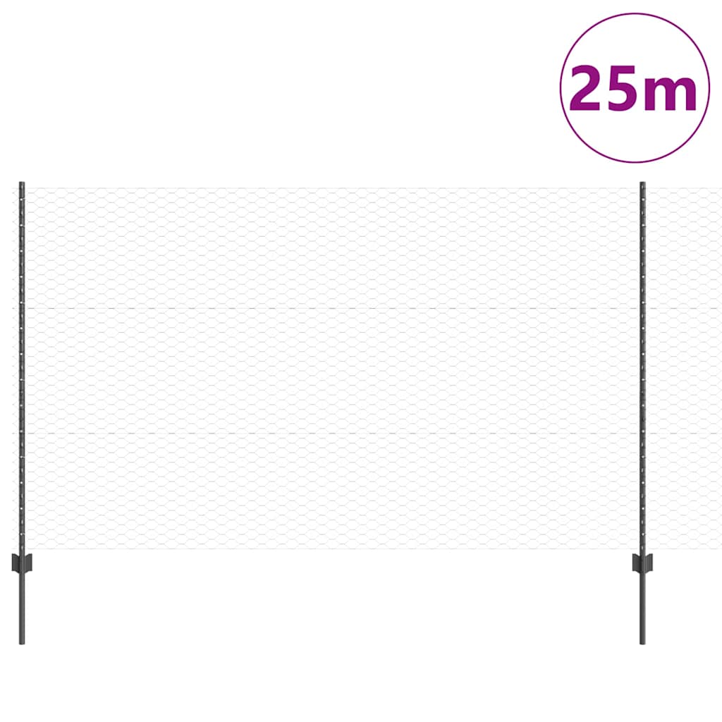 Zavarena žičana ograda 25 x 1,4 m (Š x V) Čelik premazan PVC-om