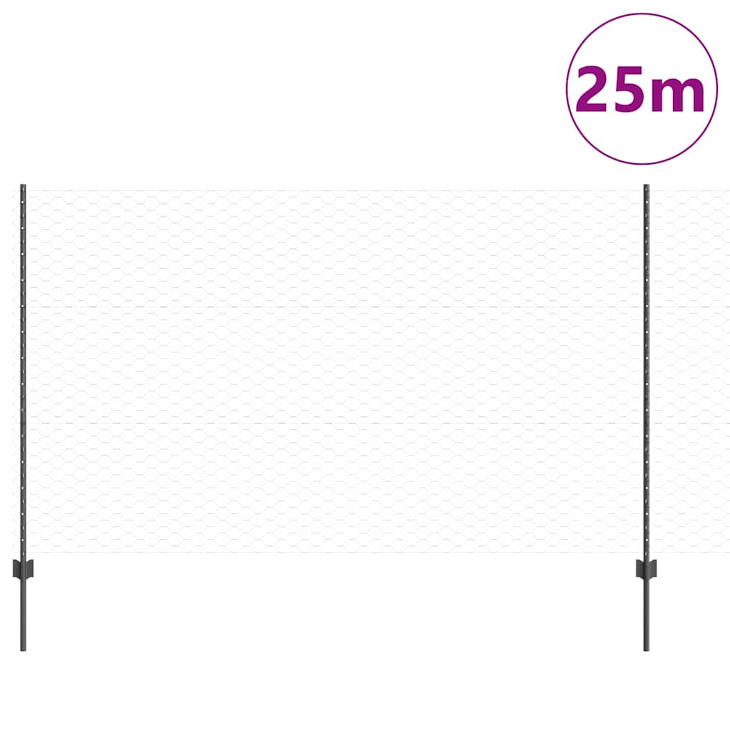 Zavarena žičana ograda 25 x 1,4 m (Š x V) Čelik premazan PVC-om