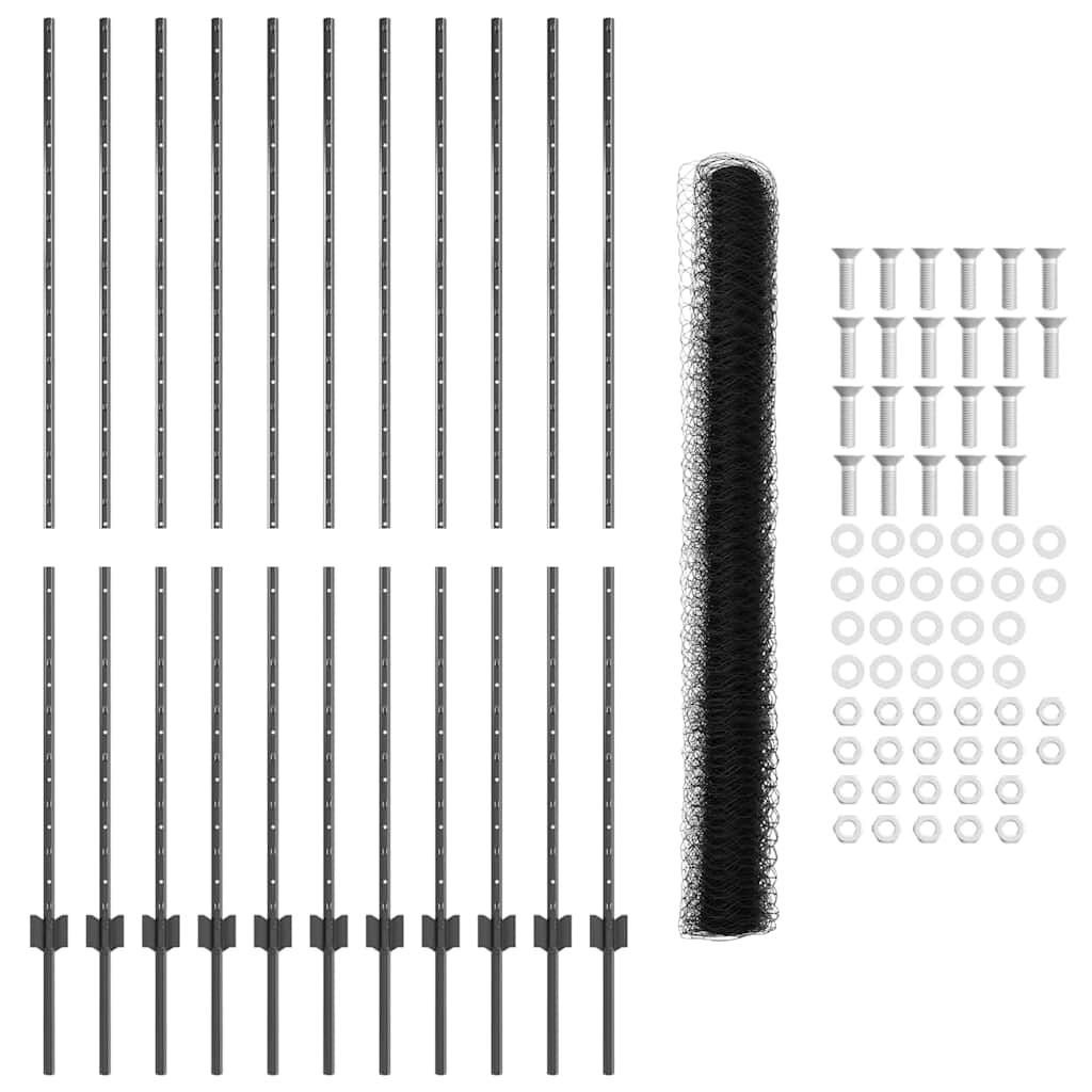 Zavarena žičana ograda 25 x 1,5 m (Š x V) Čelik premazan PVC-om