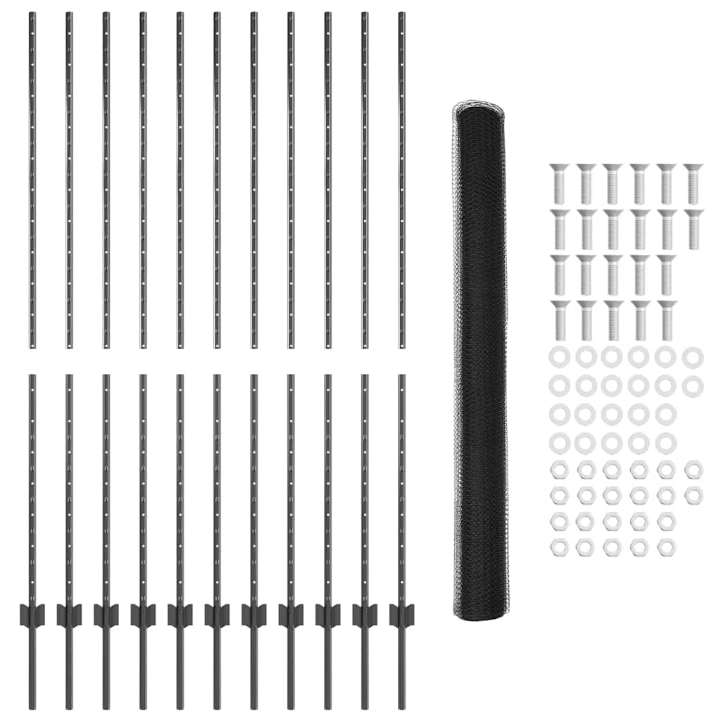 Zavarena žičana ograda 25 x 1,6 m (Š x V) Čelik premazan PVC-om