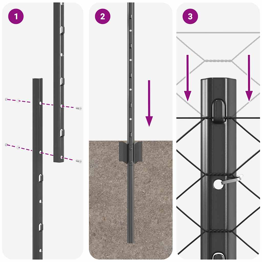 Zavarena žičana ograda 50 x 1,2 m (Š x V) Čelik premazan PVC-om
