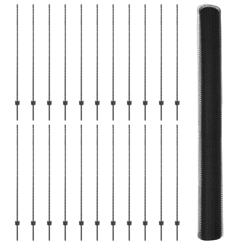 Zavarena žičana ograda 50 x 1,6 m (Š x V) Čelik premazan PVC-om