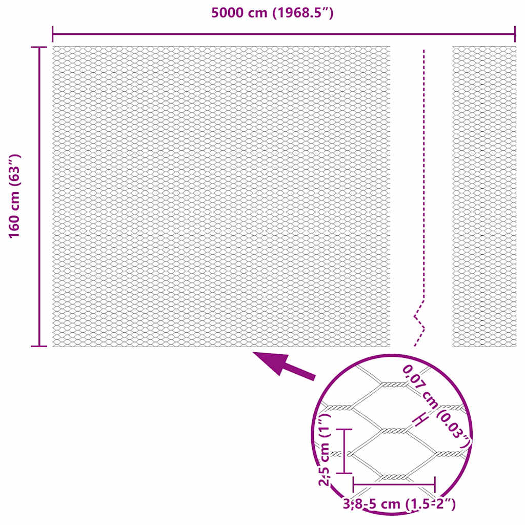 Zavarena žičana ograda 50 x 1,6 m (Š x V) Čelik premazan PVC-om