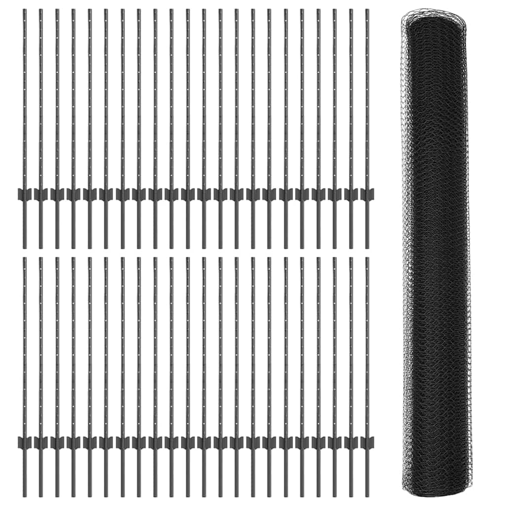 Zavarena žičana ograda 100 x 1 m (Š x V) Čelik premazan PVC-om