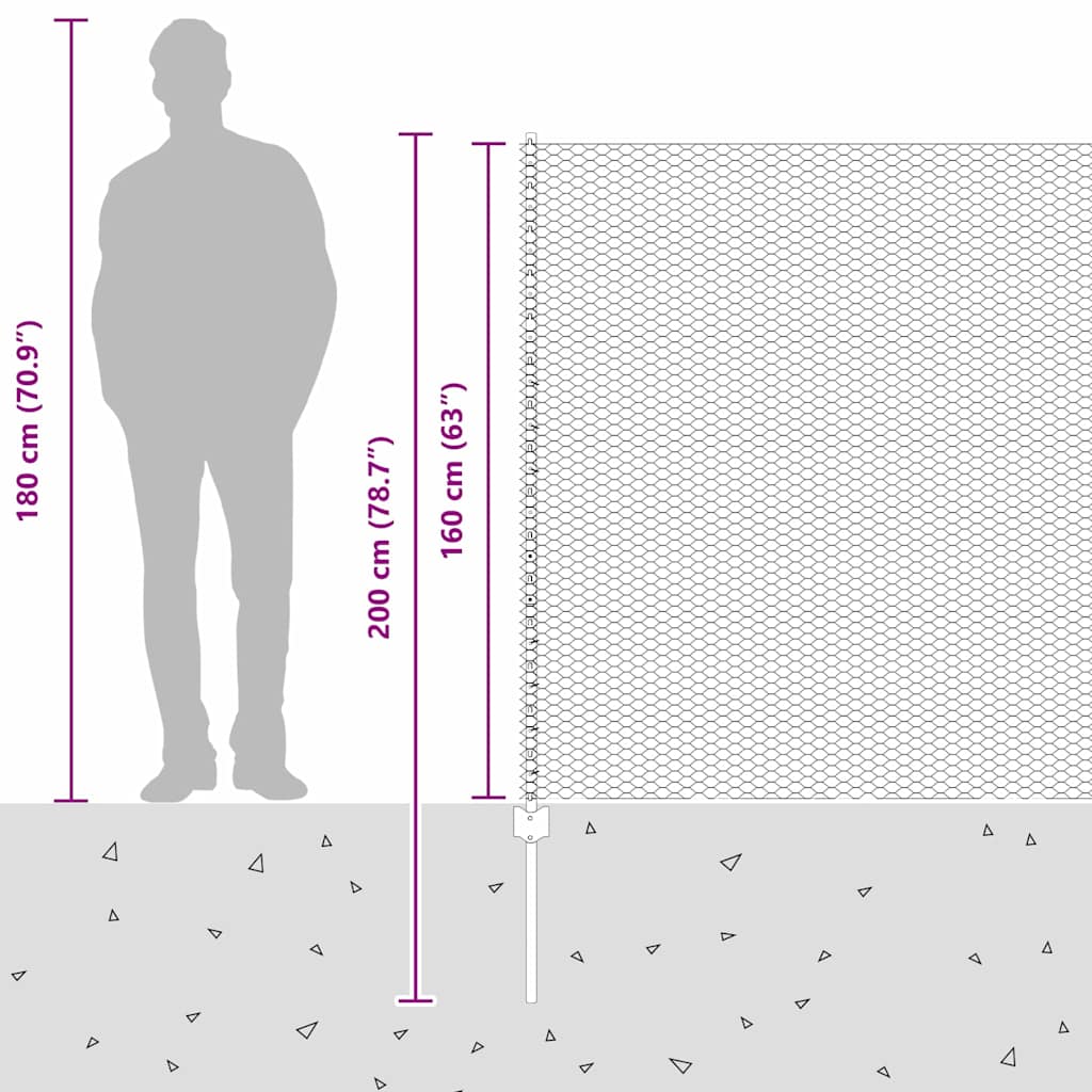 Zavarena žičana ograda 10 x 1,6 m (Š x V) Vruće pocinčani čelik
