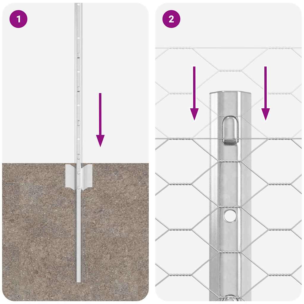 Zavarena žičana ograda 50 x 0,6 m (Š x V) Vruće pocinčani čelik
