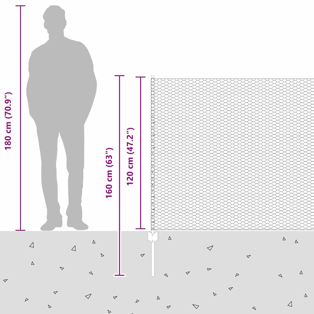 Zavarena žičana ograda 50 x 1,2 m (Š x V) Vruće pocinčani čelik