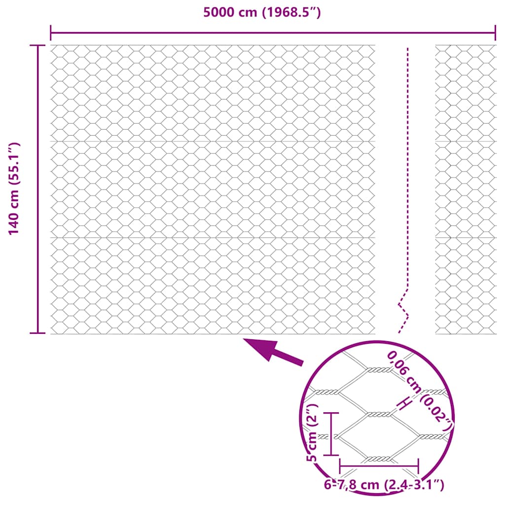 Zavarena žičana ograda 50 x 1,4 m (Š x V) Vruće pocinčani čelik