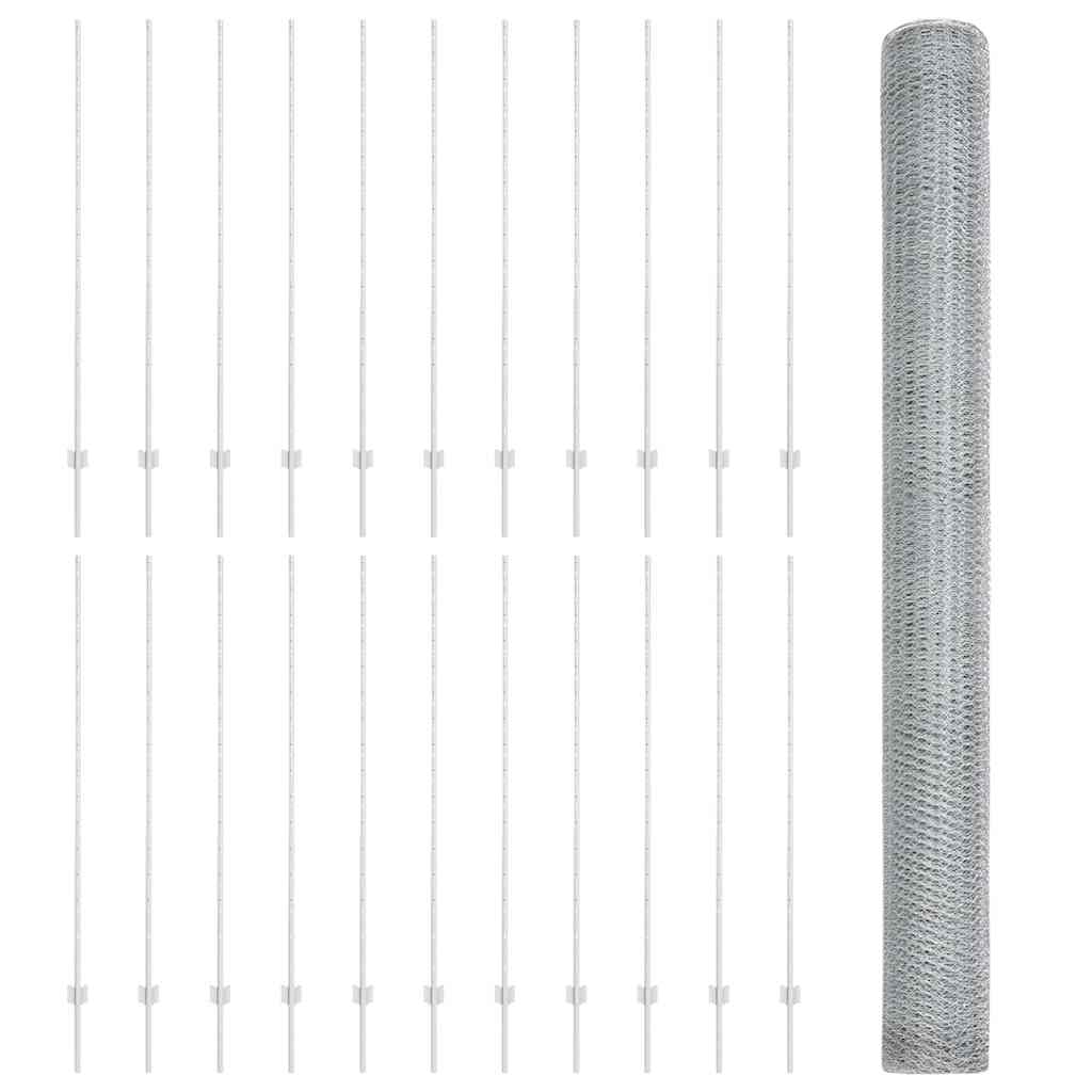 Zavarena žičana ograda 50 x 1,6 m (Š x V) Vruće pocinčani čelik