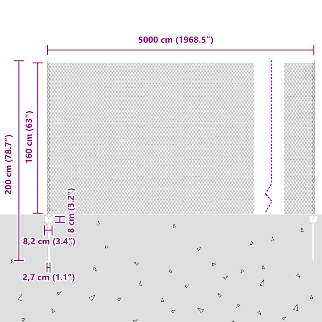 Zavarena žičana ograda 50 x 1,6 m (Š x V) Vruće pocinčani čelik