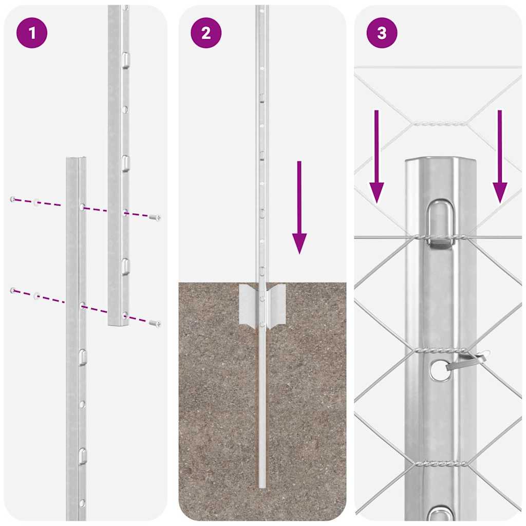 Zavarena žičana ograda 100 x 1 m (Š x V) Vruće pocinčani čelik