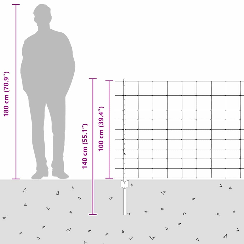 Divlja Ograde s Stupovima 25 x 1 m (Š x V)