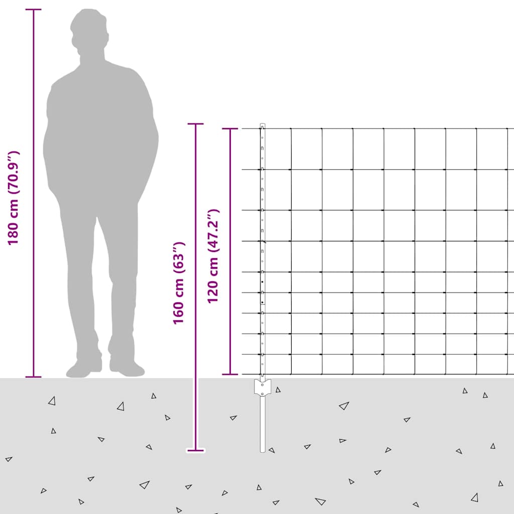 Divlja Ograde s Stupovima 50 x 1,2 m (Š x V)