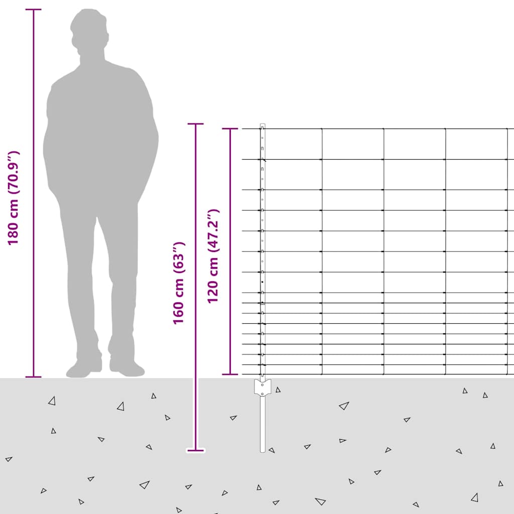 Divlja Ograde s Stupovima 50 x 1,2 m (Š x V)