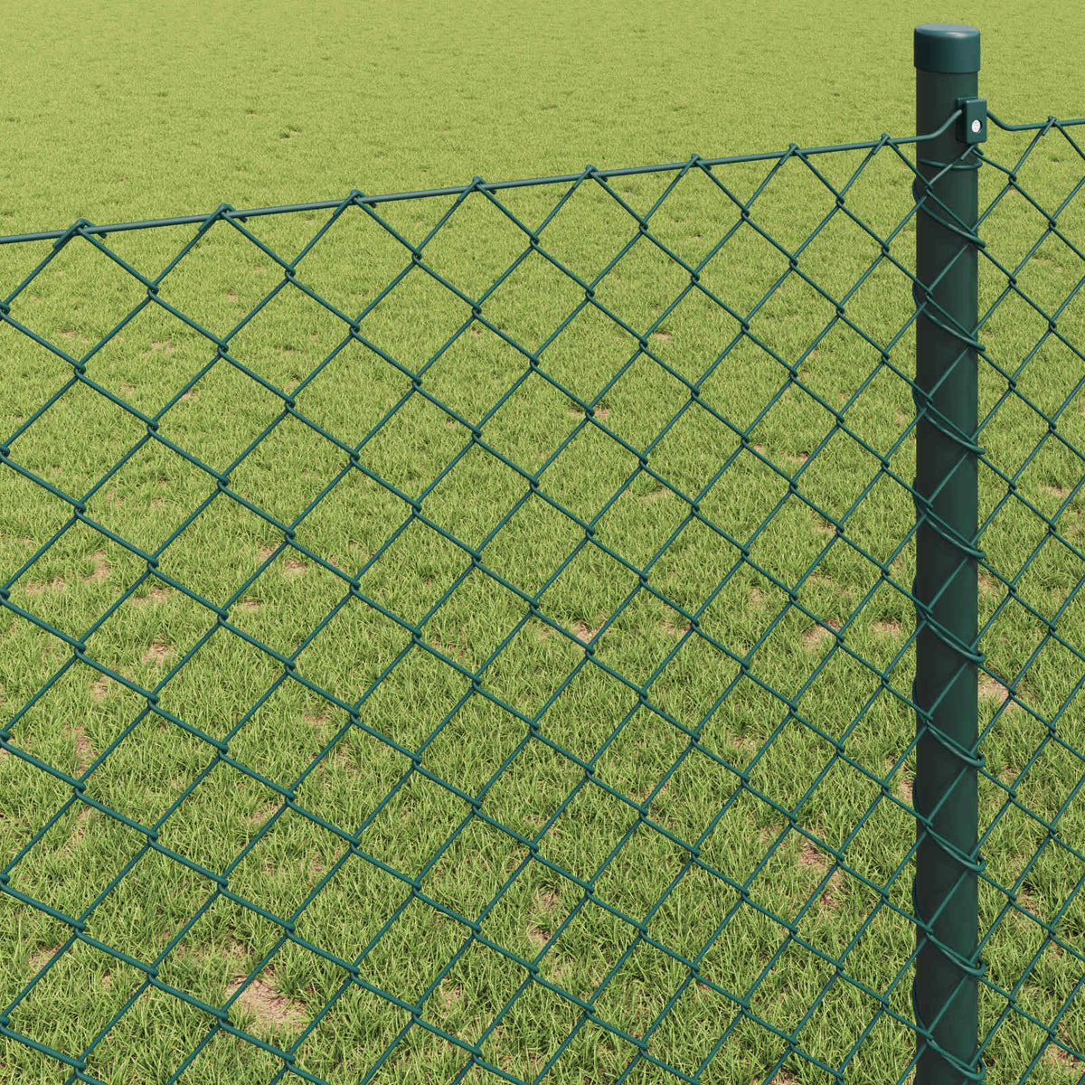Ograda od lančane veze 10 x 1,4 m Čelik Zelena