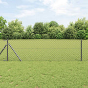 Ograda od lančane veze 25 x 0,4 m Čelik Siva