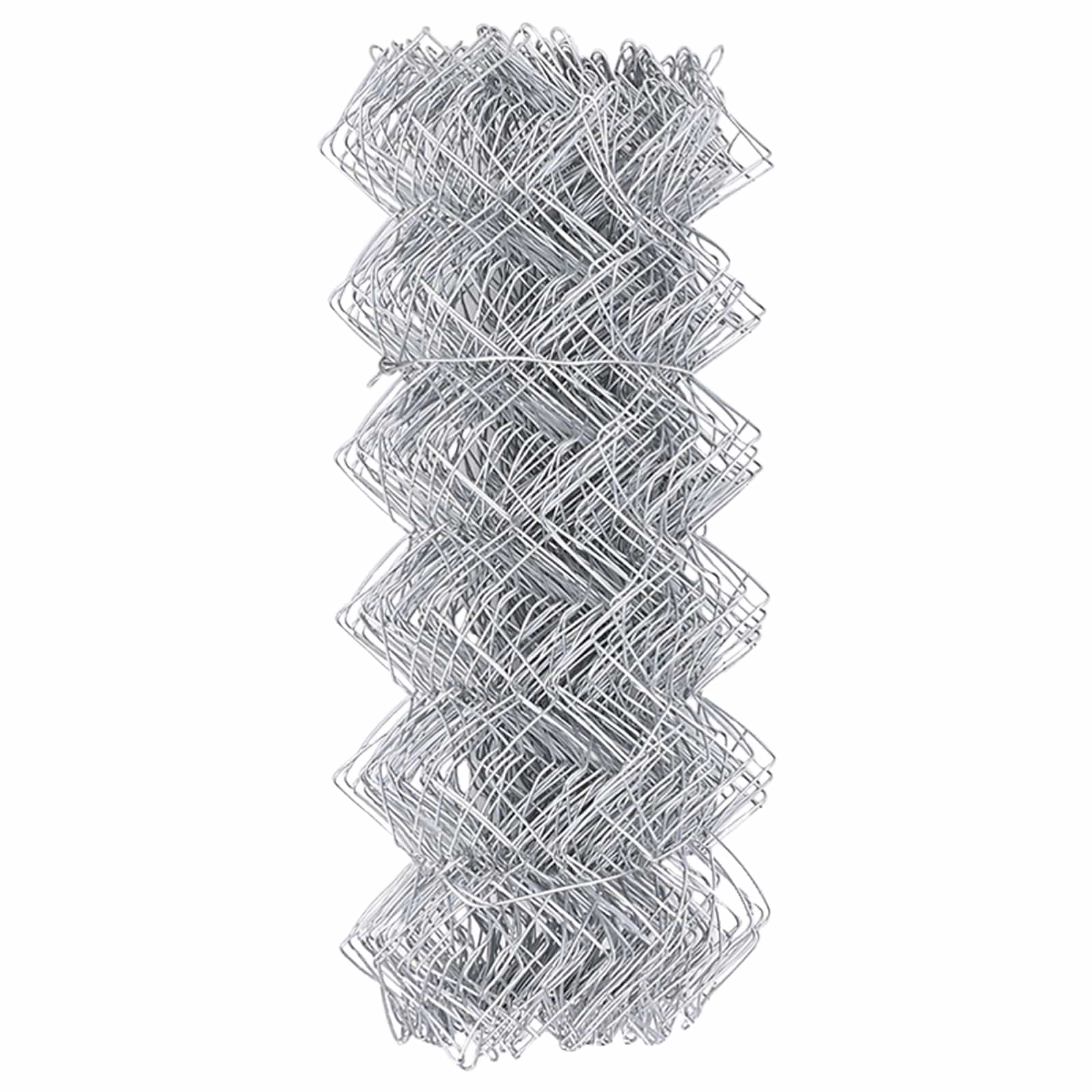 Ograda od lančane veze 25 x 0,4 m Pocinčani čelik Srebrno