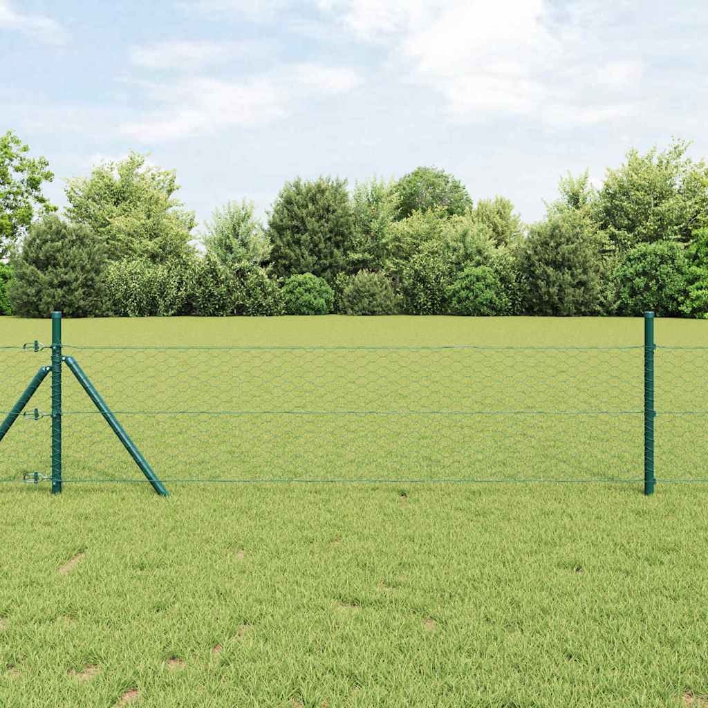 Heksagonalna ograda Zelena 0,4 x 25 m PVC