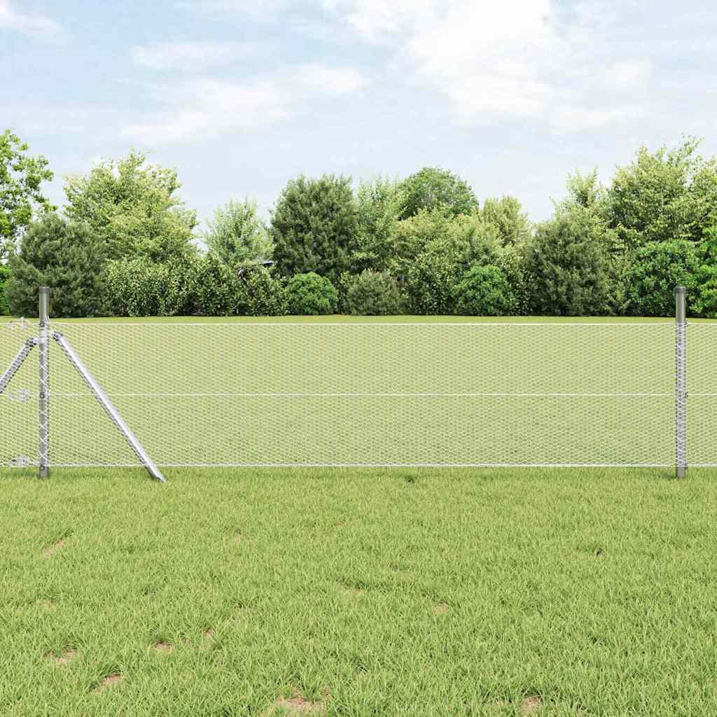 Heksagonalna ograda Srebrno 0,8 x 100 m Pocinčani čelik