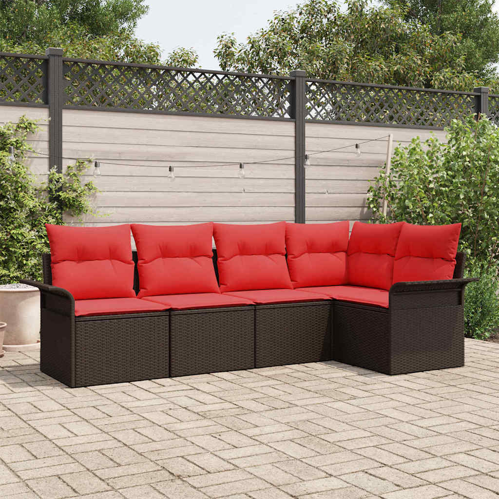 Sjedeća garnitura za vrt 5 kom. poliratan 242,5 x 132,5 x 85 cm