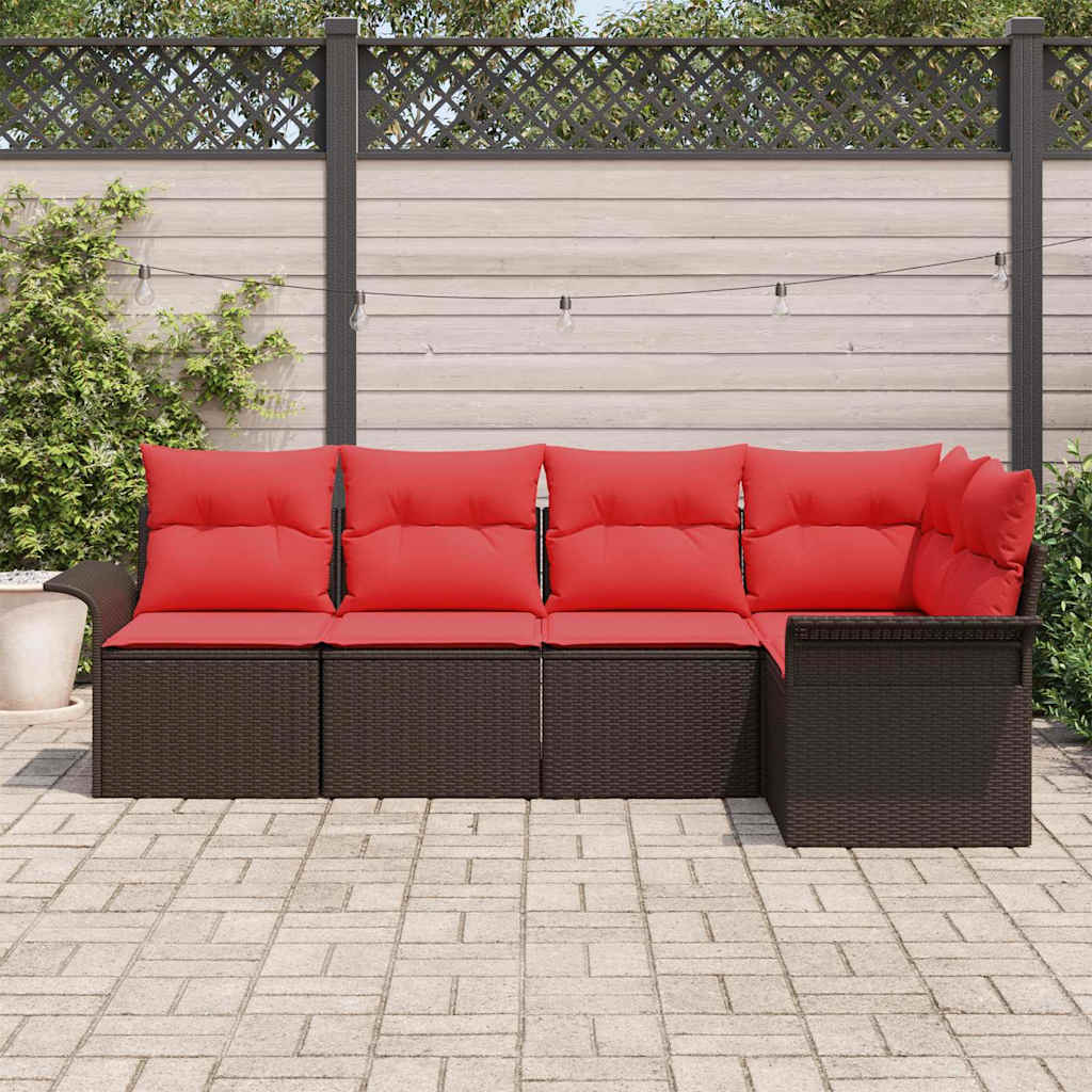 Sjedeća garnitura za vrt 5 kom. poliratan 242,5 x 132,5 x 85 cm