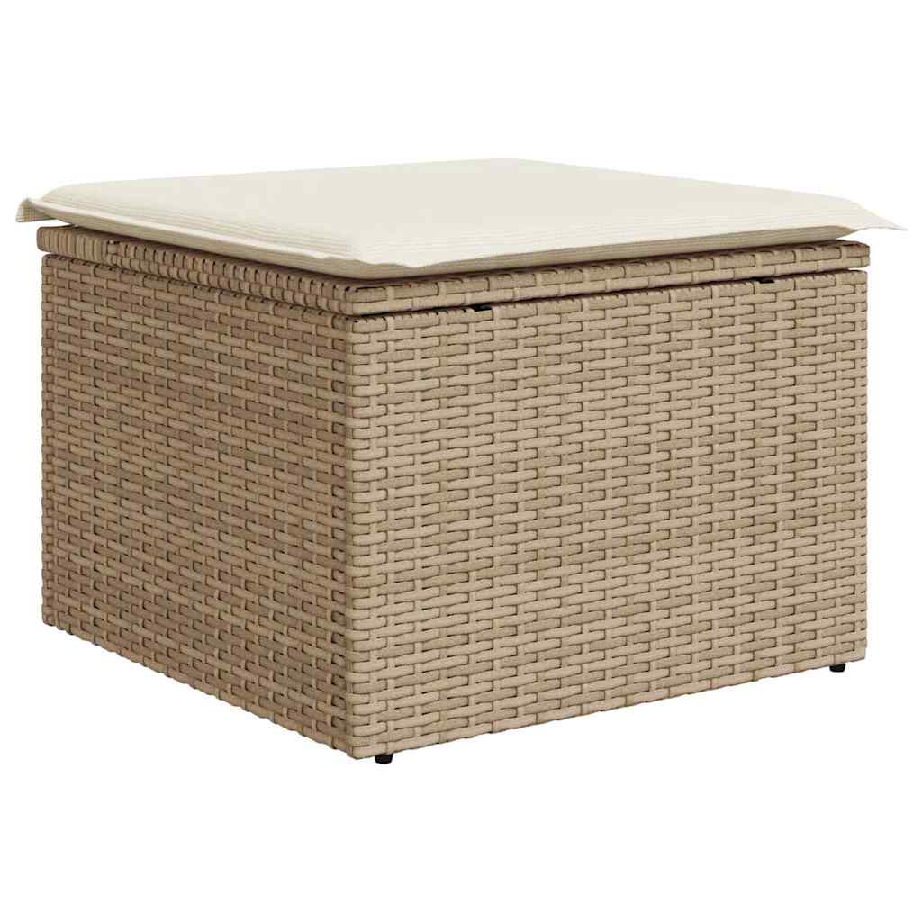 Sjedeća garnitura za vrt 7 pcs Bež poliratan