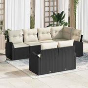Sjedeća garnitura za vrt Crna poliratan 234.0 x 124.0 x 85.0 cm