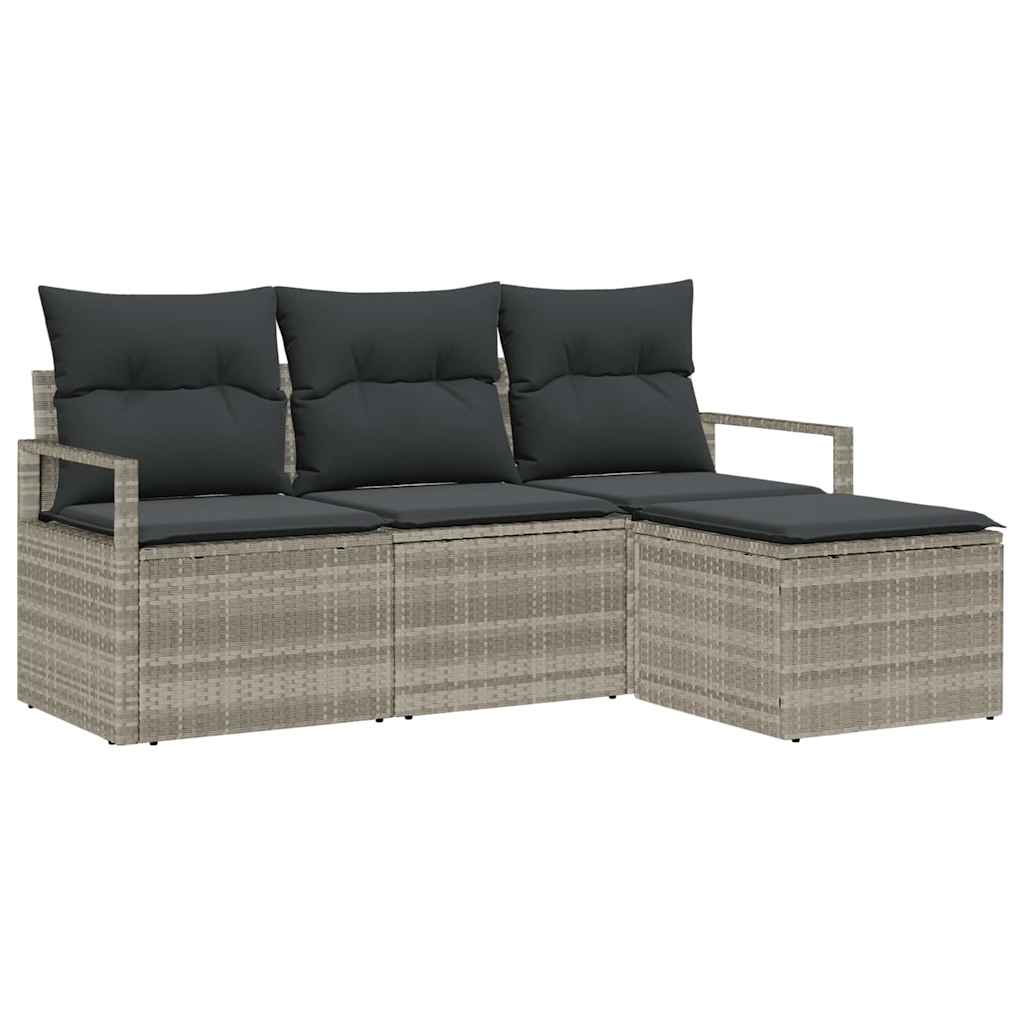 Set sofe 4 pcs Svjetlosiva poliratan