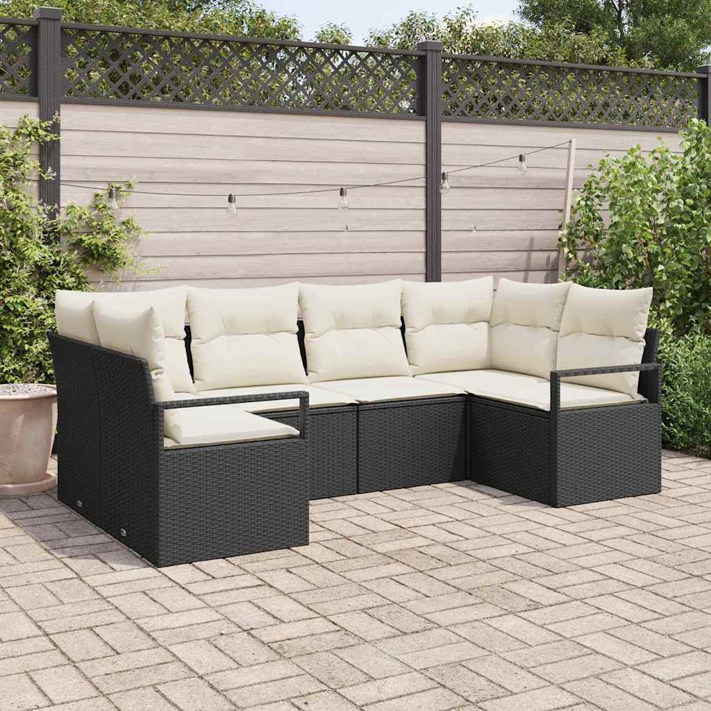 Set sofe 6 kom. Crna poliratan 234 x 122 x 85 cm