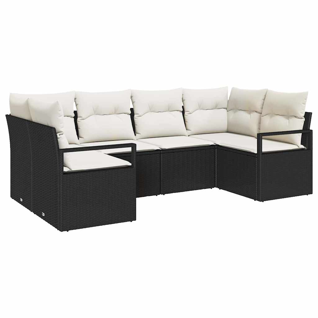 Set sofe 6 kom. Crna poliratan 234 x 122 x 85 cm